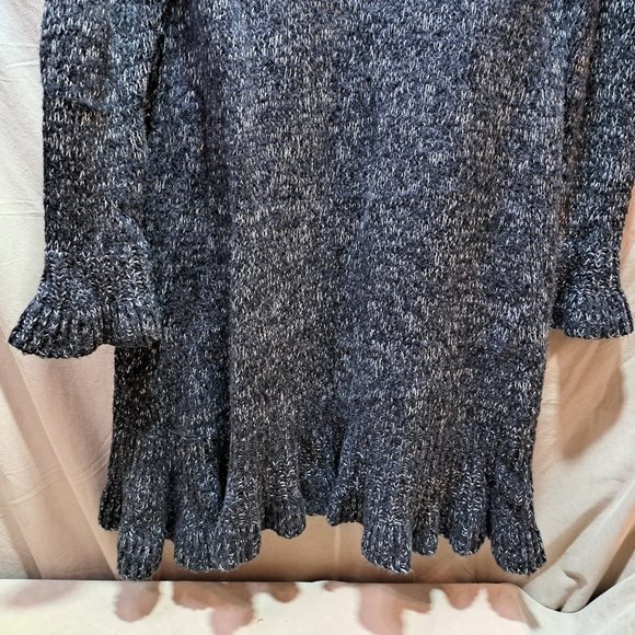 Woman's knitted cardigan with ruffle style - Picture 6 of 8